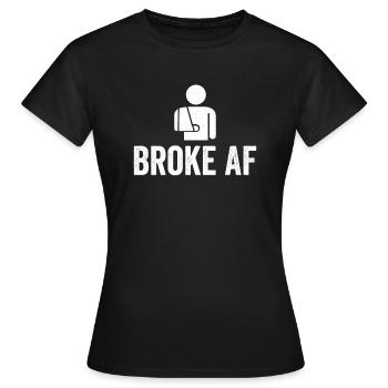 Gebrochener Arm - Frauen T-Shirt - Schwarz - Vorne - AI Model Female 172 dark (172cm)