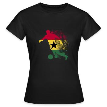 Coupe du monde de l’équipe nationale du Ghana - T-shirt Femme - noir - Devant - AI Model Female 172 dark (172cm)