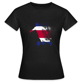 Équipe nationale du Costa Rica - T-shirt Femme - noir - Devant - AI Model Female 172 dark (172cm)