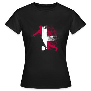 Équipe nationale du Danemark - T-shirt Femme - noir - Devant - AI Model Female 172 dark (172cm)