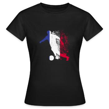 Nationalmannschaft Frankreich Fußball Weltmeister - Frauen T-Shirt - Schwarz - Vorne - AI Model Female 172 dark (172cm)