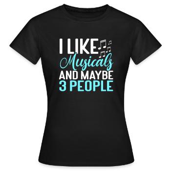 Actress Drama Broadway Musical Theater - Women's T-Shirt - black - Front - AI Model Female 172 dark (172cm)
