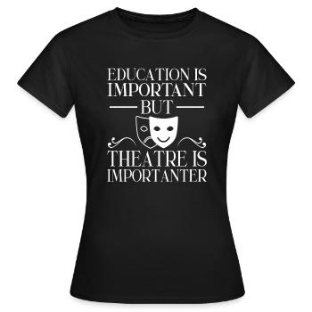 Actress Drama Broadway Musical Theater - Women's T-Shirt - black - Front - AI Model Female 172 dark (172cm)