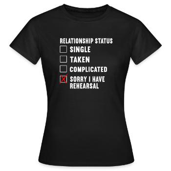 Actrice, Drame, Broadway, Comédie musicale - T-shirt Femme - noir - Devant - AI Model Female 172 dark (172cm)