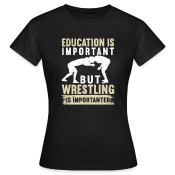 Lutte Lutte Lutteur Lutteur Cadeau de lutteur - T-shirt Femme - noir - Devant - AI Model Female 172 dark (172cm)