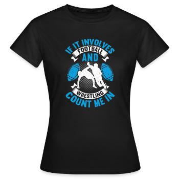 Lutte Lutte Lutteur Lutteur Cadeau de lutteur - T-shirt Femme - noir - Devant - AI Model Female 172 dark (172cm)