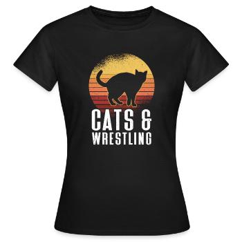 Lutte Lutte Lutteur Lutteur Cadeau de lutteur - T-shirt Femme - noir - Devant - AI Model Female 172 dark (172cm)