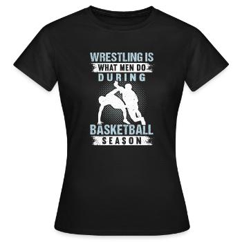 Lutte Lutte Lutteur Lutteur Cadeau de lutteur - T-shirt Femme - noir - Devant - AI Model Female 172 dark (172cm)