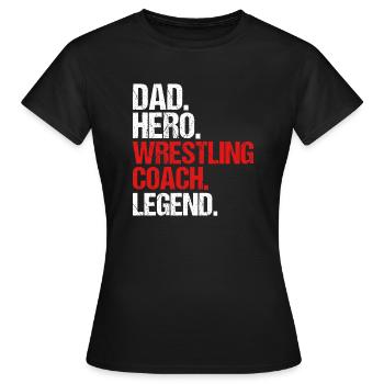 Lutte Lutte Lutteur Lutteur Cadeau de lutteur - T-shirt Femme - noir - Devant - AI Model Female 172 dark (172cm)