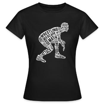 Lutte Lutte Lutteur Lutteur Cadeau de lutteur - T-shirt Femme - noir - Devant - AI Model Female 172 dark (172cm)