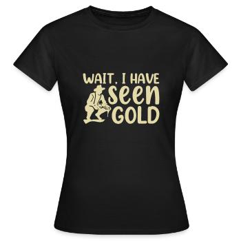 Orpaillage de l’or Prospecteurs d’or Chercheurs d’or - T-shirt Femme - noir - Devant - AI Model Female 172 dark (172cm)