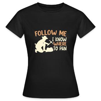 Gold Panning Gold Panning Gold Prospector - Women's T-Shirt - black - Front - AI Model Female 172 dark (172cm)