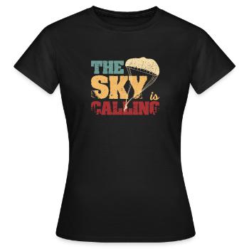 Parachutisme Adrénaline - T-shirt Femme - noir - Devant - AI Model Female 172 dark (172cm)