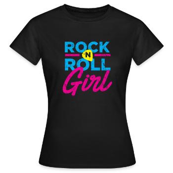 Fille du rock ́n ́roll - T-shirt Femme - noir - Devant - AI Model Female 172 dark (172cm)