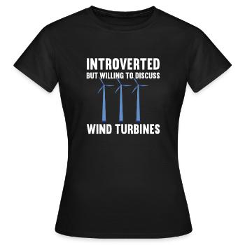 Technicien d’éolienne énergie éolienne de parc éolien - T-shirt Femme - noir - Devant - AI Model Female 172 dark (172cm)