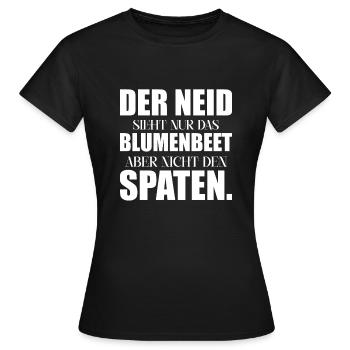 Neid Blumenbeet Spaten - Frauen T-Shirt - Schwarz - Vorne - AI Model Female 172 dark (172cm)