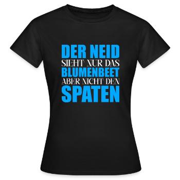Neid Blumenbeet Spaten - Frauen T-Shirt - Schwarz - Vorne - AI Model Female 172 dark (172cm)