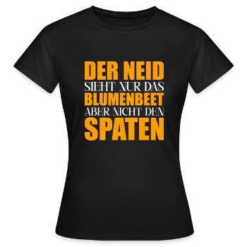 Neid Blumenbeet Spaten - Frauen T-Shirt - Schwarz - Vorne - AI Model Female 172 dark (172cm)