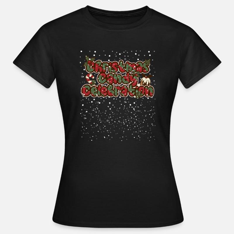 Christmas Candy Celebration - Women's T-Shirt - black