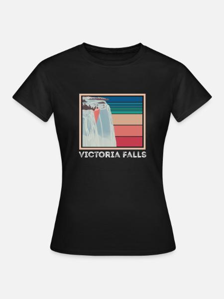 Victoria Falls Sambia Wasserfall Souvenir Afrika S - Frauen T-Shirt - Schwarz