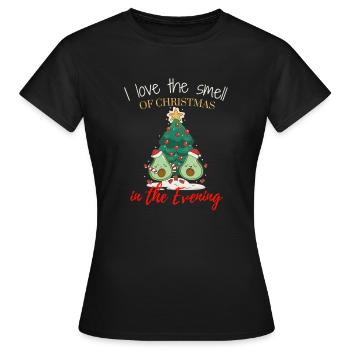 J’adore l’odeur de Noël le soir - T-shirt Femme - noir - Devant - AI Model Female 172 dark (172cm)