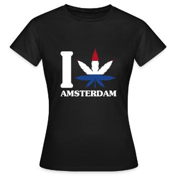 Ich liebe Holland Souvenir holländischen Touristen - Frauen T-Shirt - Schwarz - Vorne - AI Model Female 172 dark (172cm)