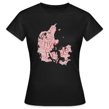 Dänemark Hygge-Wolke - Frauen T-Shirt - Schwarz - Vorne - AI Model Female 172 dark (172cm)