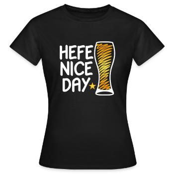 Bier Brauen Hobbybrauer Hefe Nice Day Biertrinker - Frauen T-Shirt - Schwarz - Vorne - AI Model Female 172 dark (172cm)