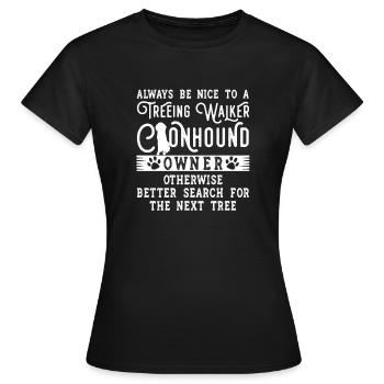 Arboriculture Walker Coonhound - T-shirt Femme - noir - Devant - AI Model Female 172 dark (172cm)