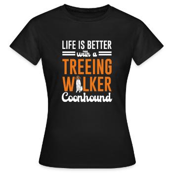 Arboriculture Walker Coonhound - T-shirt Femme - noir - Devant - AI Model Female 172 dark (172cm)