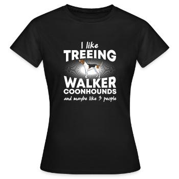 Arboriculture Walker Coonhound - T-shirt Femme - noir - Devant - AI Model Female 172 dark (172cm)