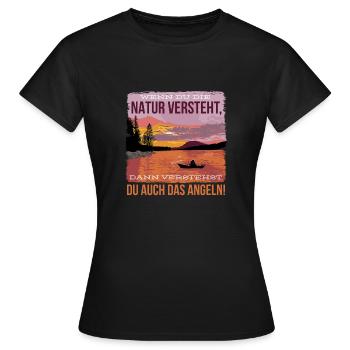 Wenn du die natur verstehst, dann verstehst du auc - Frauen T-Shirt - Schwarz - Vorne - AI Model Female 172 dark (172cm)