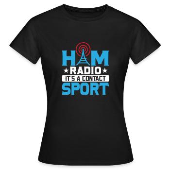 Radio amateur c’est un opérateur sportif de contact amateur - T-shirt Femme - noir - Devant - AI Model Female 172 dark (172cm)