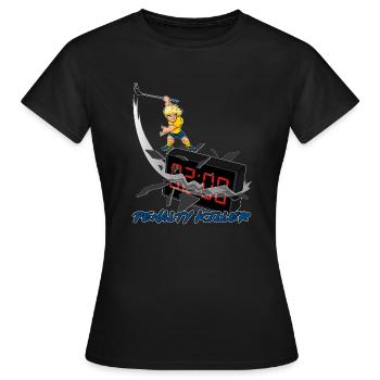 Penalty Killer Floorball v2-bleu - T-shirt Femme - noir - Devant - AI Model Female 172 dark (172cm)
