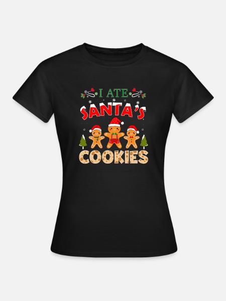 Ich Habe Weihnachtsmann -Kekse Weihnachtsbaum - Frauen T-Shirt - Schwarz