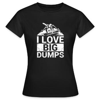 J’adore les grands sauts sports d’hiver snowboard - T-shirt Femme - noir - Devant - AI Model Female 172 dark (172cm)