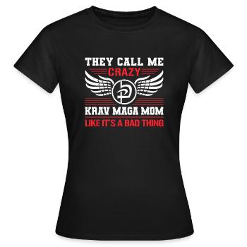 Krav Maga Apparel Israélien Self - T-shirt Femme - noir - Devant - AI Model Female 172 dark (172cm)