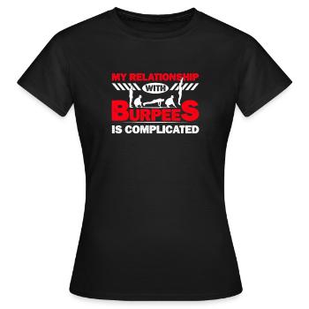 Burpees - Women's T-Shirt - black - Front - AI Model Female 172 dark (172cm)