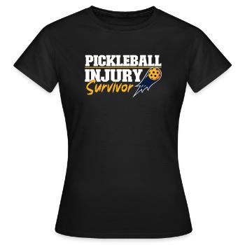 Blessure au pickleball - T-shirt Femme - noir - Devant - AI Model Female 172 dark (172cm)