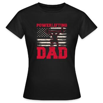 Powerlifting Papa Haltérophilie Père Entraînement Amer - T-shirt Femme - noir - Devant - AI Model Female 172 dark (172cm)