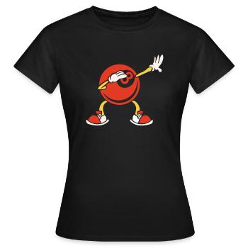 8-Ball Pool Pool Dab Dance Billard drôle - T-shirt Femme - noir - Devant - AI Model Female 172 dark (172cm)