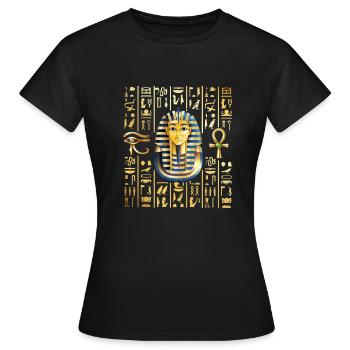 hieroglyphics pharaoh Design for a pharaoh - Women's T-Shirt - black - Front - AI Model Female 172 dark (172cm)