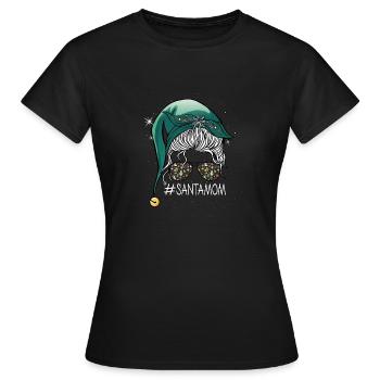 Fröhliche Weihnachten Mutter schöne Bescherung - Frauen T-Shirt - Schwarz - Vorne - AI Model Female 172 dark (172cm)