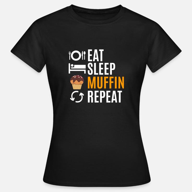 Muffin - Dame-T-shirt - sort
