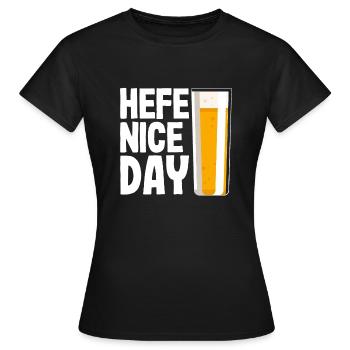 Hefe Nice Day Lustiges Bier Hobbybrauer Weizen - Frauen T-Shirt - Schwarz - Vorne - AI Model Female 172 dark (172cm)