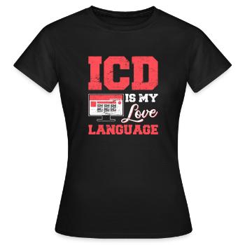 Funny Medical Coder ICD Medical Coding Medical Bil - Women's T-Shirt - black - Front - AI Model Female 172 dark (172cm)