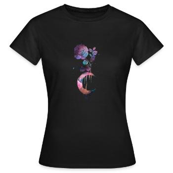 Occulte Vintage Moon Rose Witchcraft Sorcière occulte - T-shirt Femme - noir - Devant - AI Model Female 172 dark (172cm)