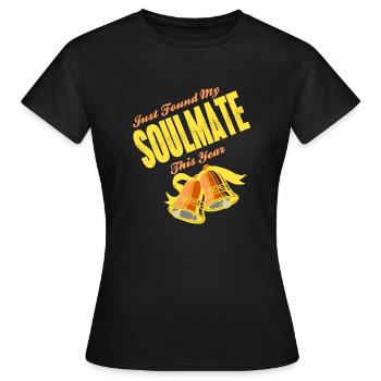Just Found My Soulmate This Year Retro Soulmate - Frauen T-Shirt - Schwarz - Vorne - AI Model Female 172 dark (172cm)