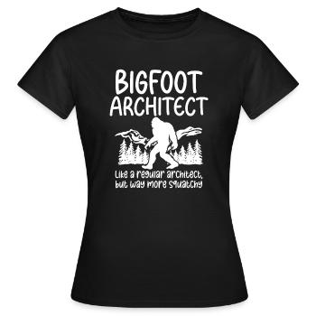 Bigfoot Partybedarf Bigfoot Architekt - Frauen T-Shirt - Schwarz - Vorne - AI Model Female 172 dark (172cm)