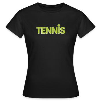 Tennisball Cool Witzig Sportliebhaber Spieler - Frauen T-Shirt - Schwarz - Vorne - AI Model Female 172 dark (172cm)